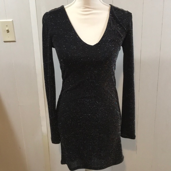 Forever 21 Dresses 525 Forever21 Black Sparkly Mini Dress Poshmark